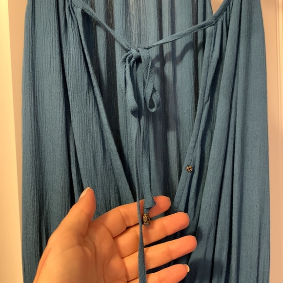 Heartloom summer dress. Small. Blue. Worn once. Cute dress/bathing suit cover. - Picture 3 of 7